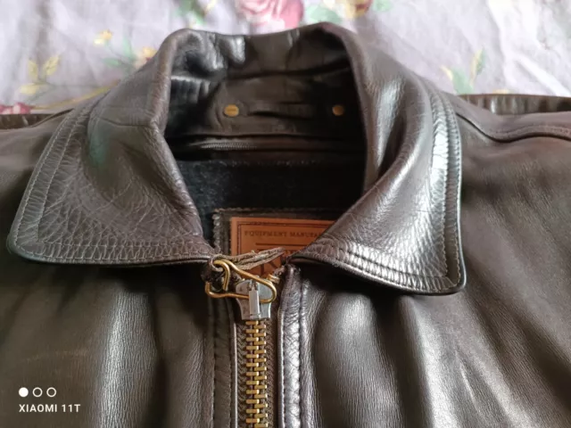 Veste  De Marque : Redskins En  Très Beau Cuir Marron Doublée  Homme Superbe .