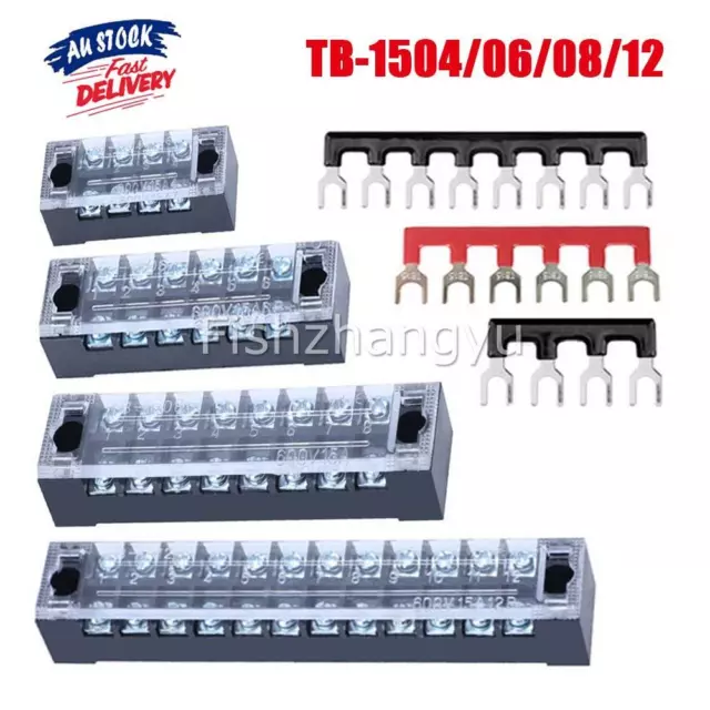 X5 Dual Row 4-12 Positions 600V 15A Screw Terminal Block Terminal Barrier Strip