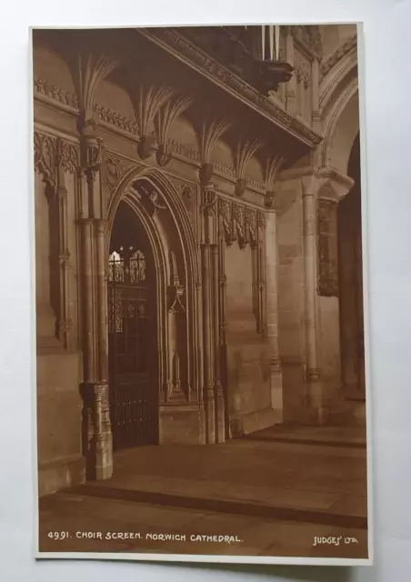 Unposted Judges Ltd Postcard - Choir Screen, Norwich Cathedral #B