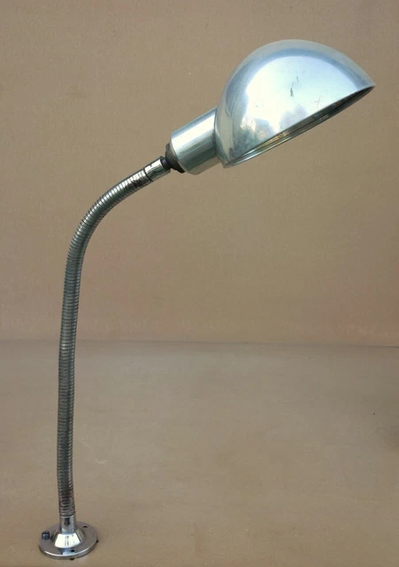 Ancienne Applique Murale Articulée Grise – Style Art Déco, Lampe Vintage En Métal