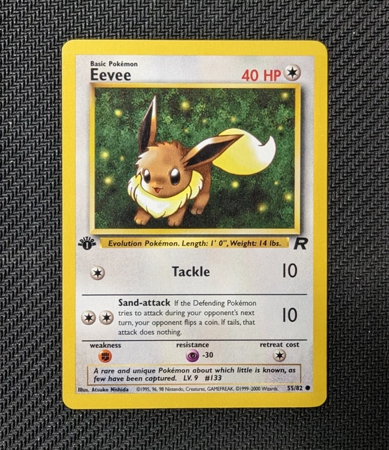 Pokémonkarte - 1. Auflage - Eevee - Team Rocket - 55/82 - WOTC