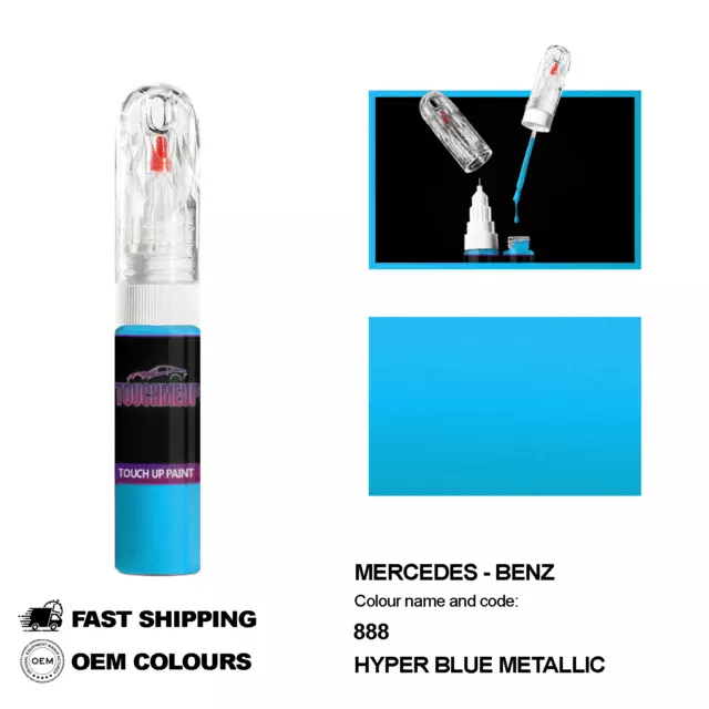 Para Mercedes Benz Hyper Blue 888 Kit De Retoque De Pintura Para Cepillos Y...