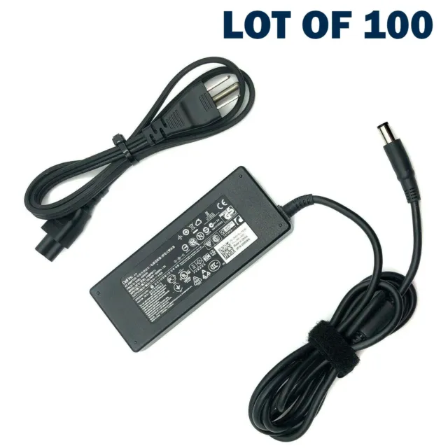 Lot of 100 OEM Dell Latitude Inspiron Power Supply Adapter 19.5V 4.62A 90W w/PC
