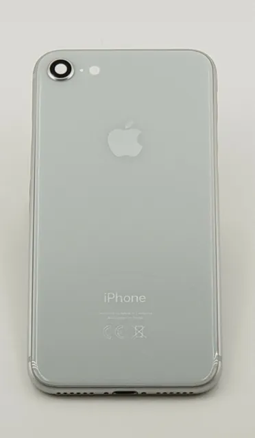 iPhone 8 Akkudeckel mit Mittelrahmen Backcover Rückseite aus Glas Silber