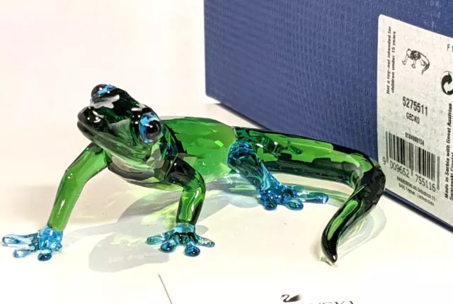 Swarovski GECKO Color Crystal Figurine Green/Blue 5275511 *Genuine* Mint in Box!