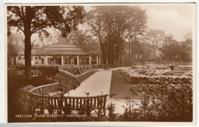 Sussex; Preston Park Gardens, Brighton RP PPC By J Salmon, Unused, c 1930's