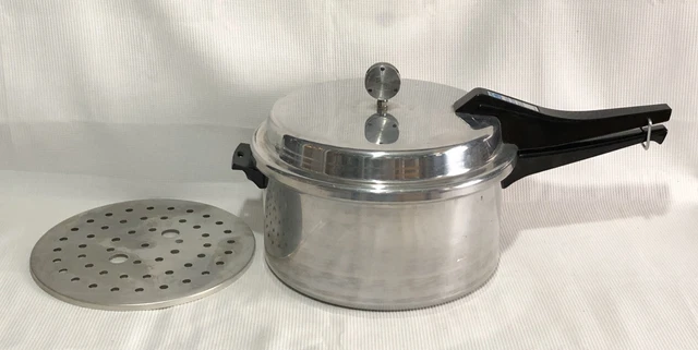 Mirro-Matic Aluminum 6 QT. Pressure Cooker Canner M0596 EUC