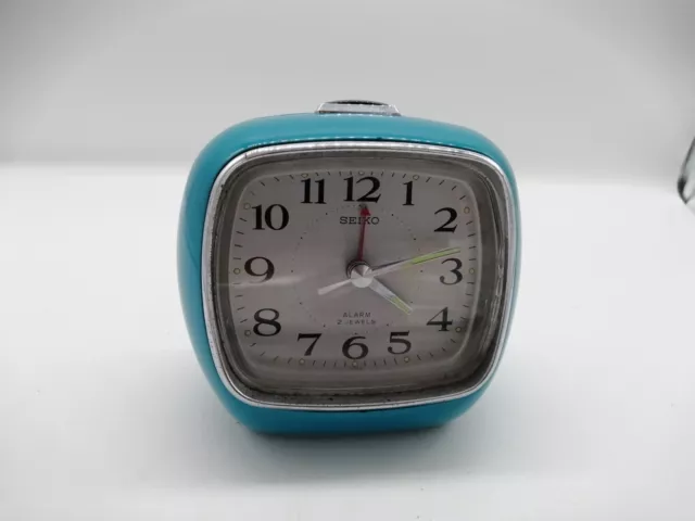 Sveglia SeiKo da tavolo  azzurra modello Vintage 