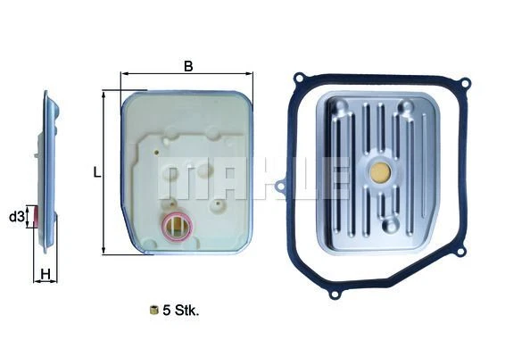 Knecht Mahle Filtro Olio Cambio Automatico Con Guarnizione Adatto Per Audi 80 A3 A4