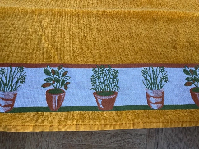 Frottier Küchentuch ‚Kräuter’ Geschirrtuch Handtuch Frottee Provence Kräutertopf 3