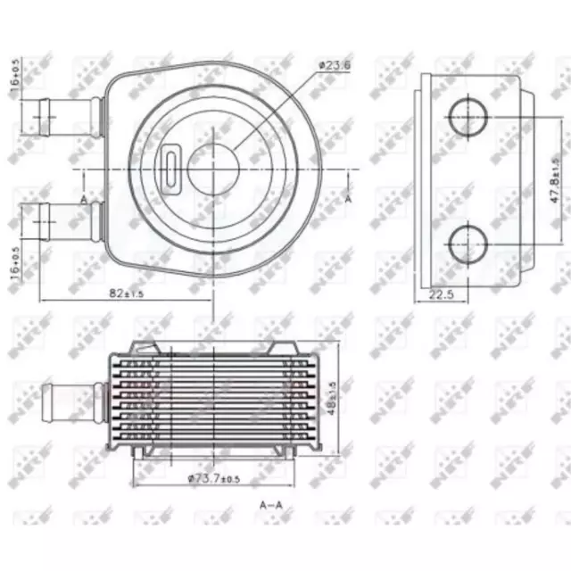 NRF 31241 Refroiddiseur D'Huile huile moteur Acier Inoxydable