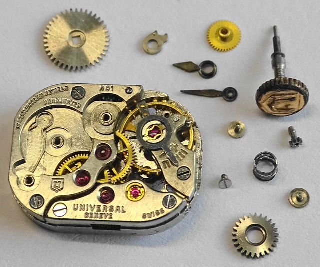 Mouvement Montre ESA 9157 Pour Pièces, Incomplet, Occasion