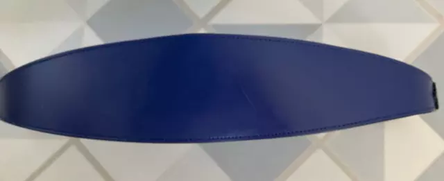 "Cintura anteriore piatta vintage anni '80 Country Casuals viola blu pelle curva 32"""