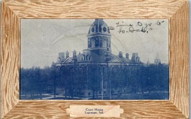Vintage Indiana IN Postcard Court House Lagrange Posted 1910