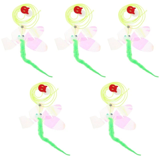 5 piezas Retractable Cat Plaything Interesante juguete para gatitos colgante