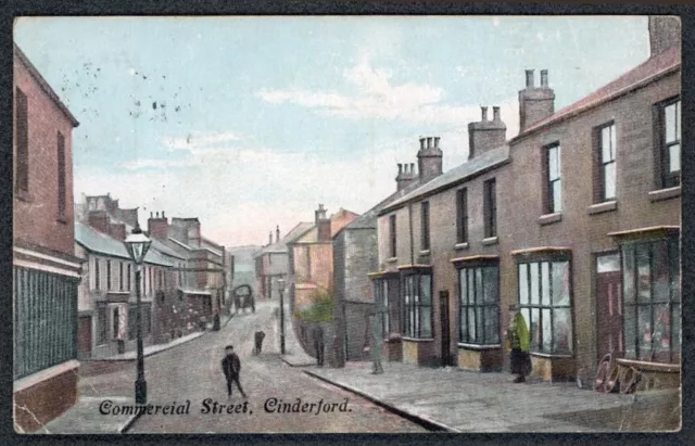 Cinderford Commercial St Forest of Dean Mitcheldean Thimble Postmark c1910