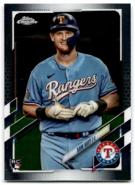 2021 Topps Chrome Sam Huff Rookie Texas Rangers #81