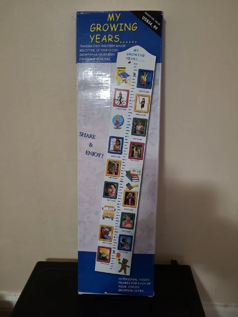 Nuevos marcos de fotos escolares de altura de mis años de crecimiento grado K-12