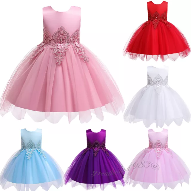 Abito fiocco bambina fiori bambino damigella d'onore tulle tulle abiti da festa abbigliamento da club