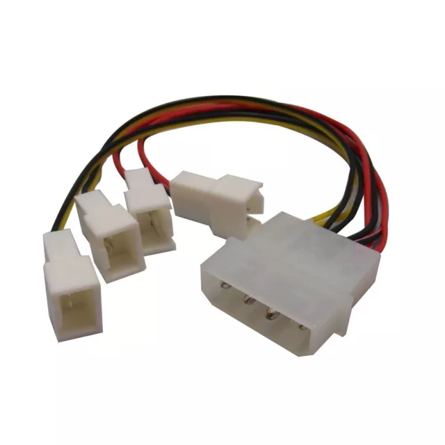 Evercool EC-DF003 Molex to 3 pin fan cable for 4 fans (AK-CB001)