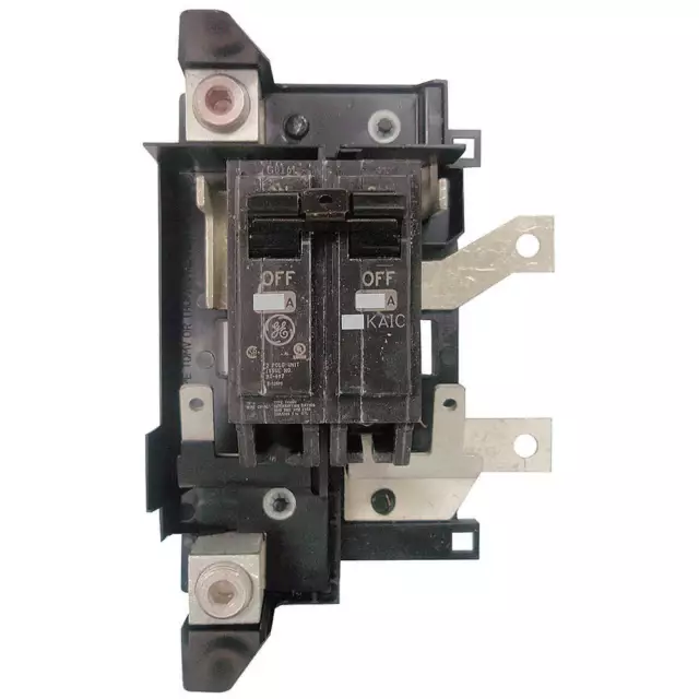 Interruptor de circuito GE THQMV100D, 100A, perno, 120/240V, 2P