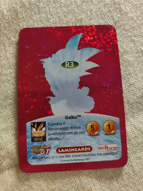 LAMINCARDS DRAGON BALL GT Edibas Serie Smeraldo GOKU N R3 Rubino EUR 3 ...