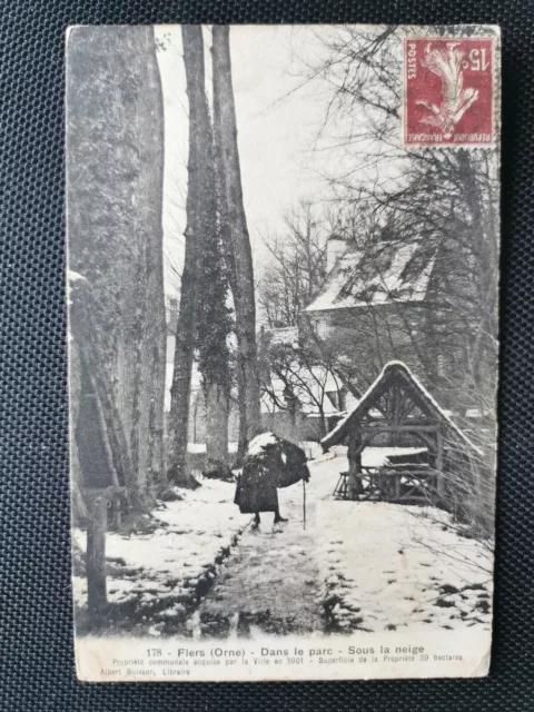 CPA 61 FLERS - Dans le Parc - Sous la Neige