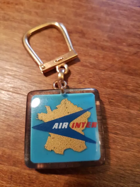 Air Inter Cie Aerienne Porte Cle Bourbon Vintage Keyring Keychain St Christophe