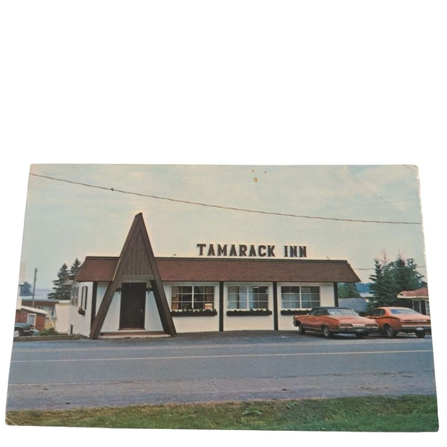POSTCARD TAMARACK INN Restaurant Copper Harbor Michigan Chrome Posted