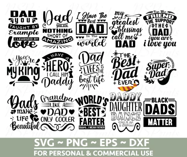 55 MEGA Father's Day SVG Bundle, Dad SVG, Best Dad SVG, Whiskey Label, Daddy Svg