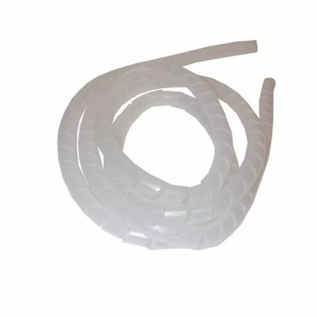 10m Cable Espiral Ordenado Kit 12mm En Transparente PVC para Hogar O Oficina De