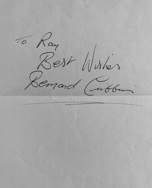 Bernard Cribbins Genuine Autograph / Dr Who / The Railway Children / Carry On