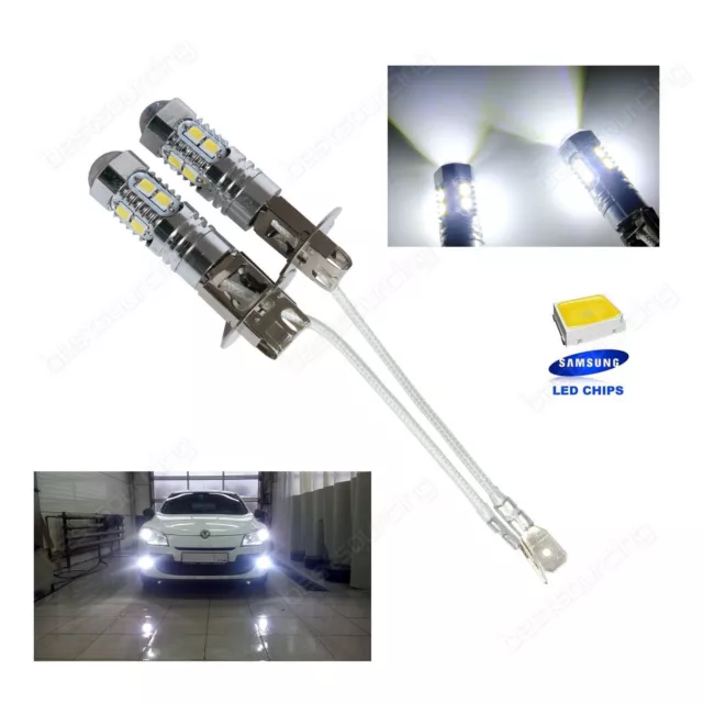 Lot 2 Ampoules H3  10 SMD LED Lampe Anti Brouillard Feux Tuning DRL Blanc