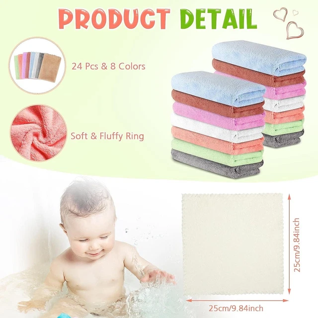 Washcloths Natural Organic Washcloth Bamboo Baby Make up Hands Washing Soft