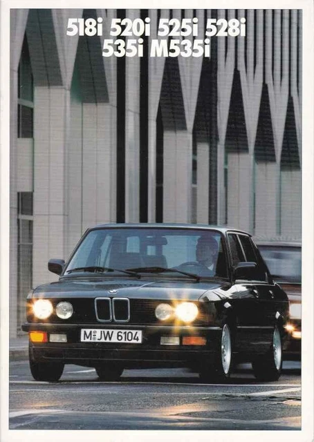 Brochure BMW M535i 1985 – Catalogue Prospectus Vente – Allemand – Occasion