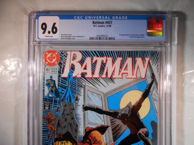 BATMAN #457 CGC 9.6 White Pages 1st print 1st Tim Drake ROBIN DC comics