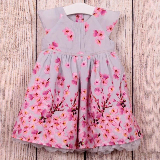 6-9 Month Baby Girl's Pretty M&S Fully Lined Floral Dress EUC Combine P&P