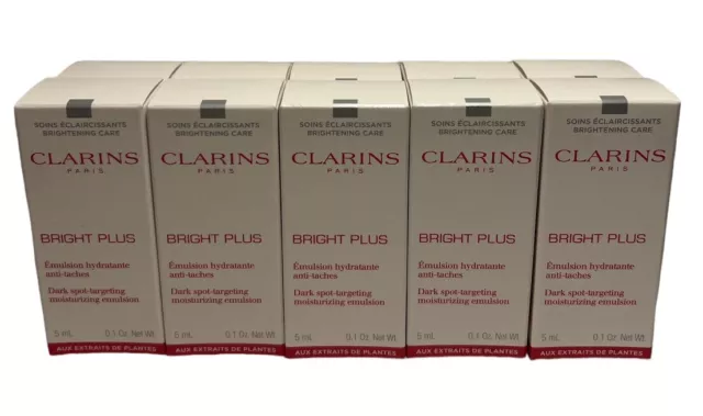 Clarins Bright Plus Emulsion Hydratante Anti- Taches  Gesichtsemulsion 10x5 Ml.