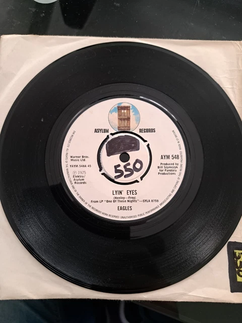 Eagles Lyin Eyes 7in Vinyl Record Single