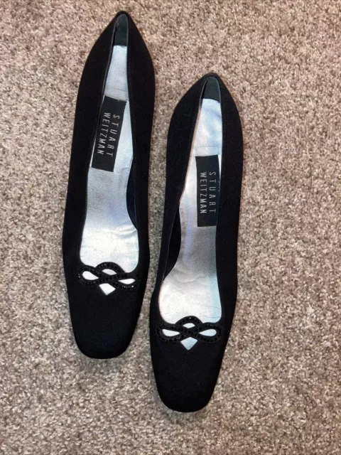 Stuart Weitzman Women’s Pumps Dress Shoes Black Nylon - Size 9 AA
