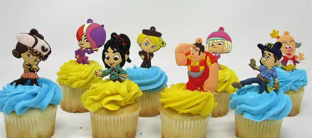 Wreck It Ralph Birthday Cupcake Cake Party Favor Set Vanellope, Felix, Ralph,