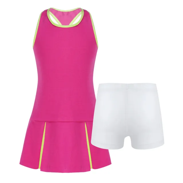 Abito da tennis bambine pantaloncini da golf + mutande set sportivi abbigliamento attivo corsa