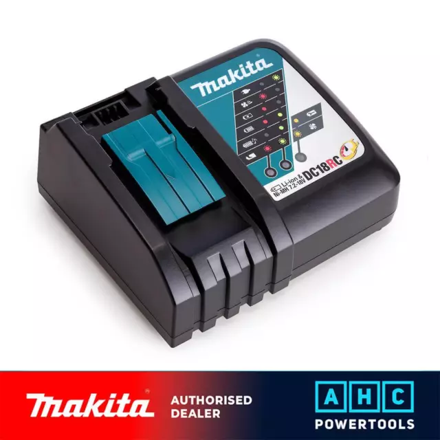 Cargador rápido de batería Makita DC18RC iones de litio 7,2 V - 18 V 240 V nuevo genuino stock del Reino Unido