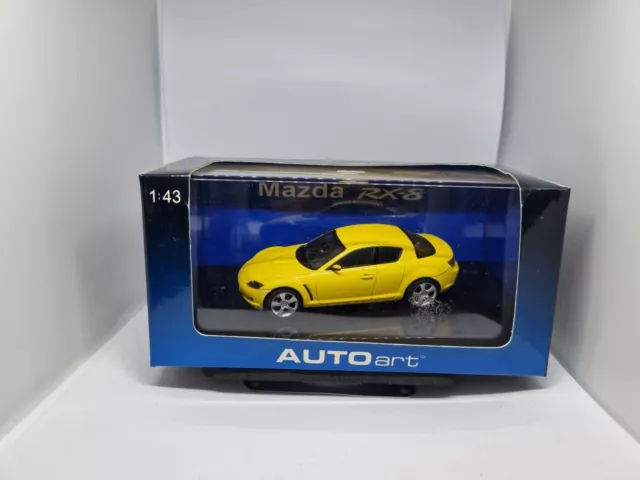 1/43 Scale Model Mazda RX8 Yellow AUTOart 55921 Immaculate in  Original Box