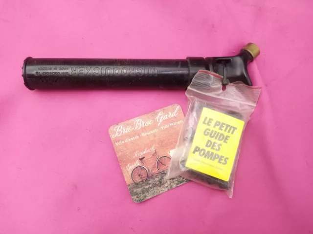 Microquicer Pompe Mini Velo Vintage Noire Plastique Bike Pump Black Eroica Bici