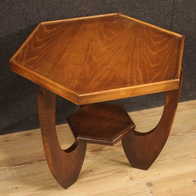 Mueble mesa de centro de salon francés en madera estilo antiguo del siglo XX.