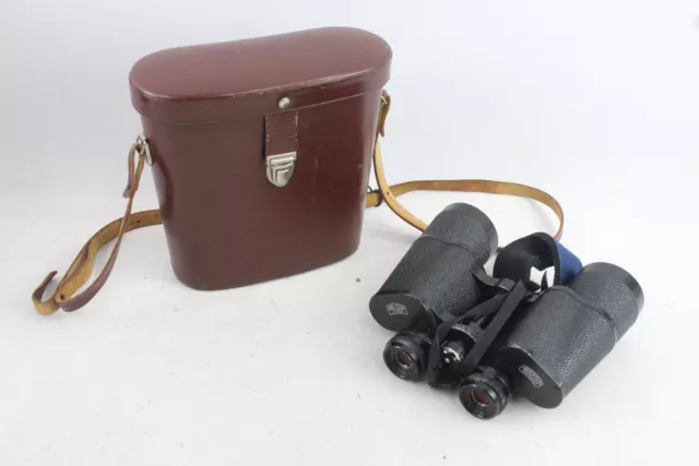 Carl Zeiss Jena Binoculars Jenoptem 10x50w Working w/ Original Case