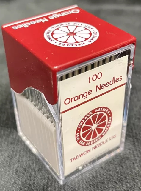 100 Orange Sewing Needles - Taewon Needle - DP x 17 - 135 x 17 - 2167 -Free S/H!