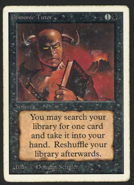 ***Unlimited Demonic Tutor*** MTG Unlimited -Kid Icarus- ***Unlimited Demonic Tutor*** MTG Unlimited -Kid Icarus-