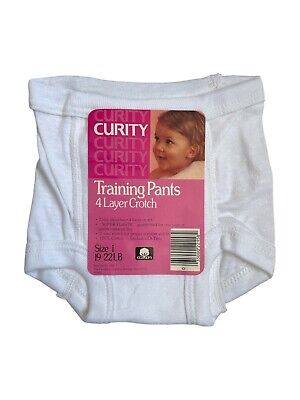 Pantalones de entrenamiento Curity vintage bebé niño pequeño talla 1 (19-22 libras) Deadstock Nuevos con etiquetas